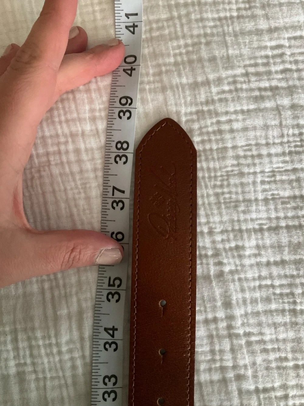 Patricia Nash Woven Leather Delia Chainlink Belt